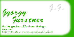 gyorgy furstner business card