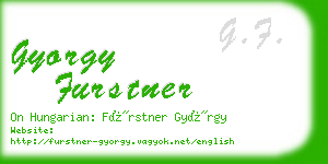 gyorgy furstner business card